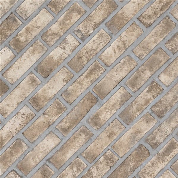 Ackland Terabrik 50-Pack 2.64 x 7.89-in Grey Natural Clay Brick Floor and Wall Tile