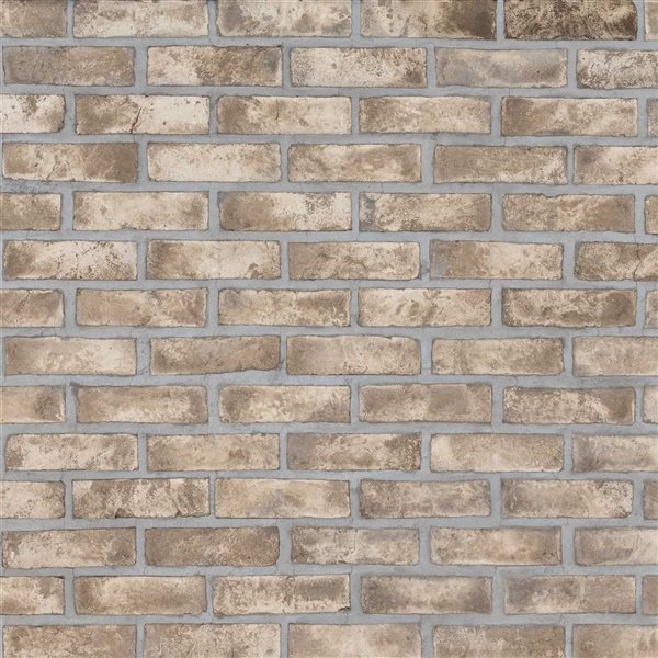 Ackland Terabrik 50-Pack 2.64 x 7.89-in Grey Natural Clay Brick Floor and Wall Tile