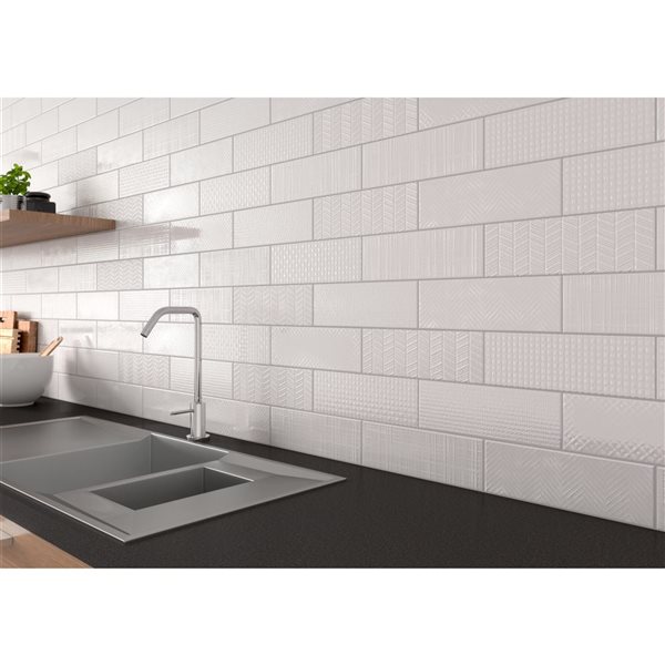 Ackland Zavrin 30-Pack 4 x 12-in Twilight Grey Glossy Glazed Subway Ceramic Wall Tile