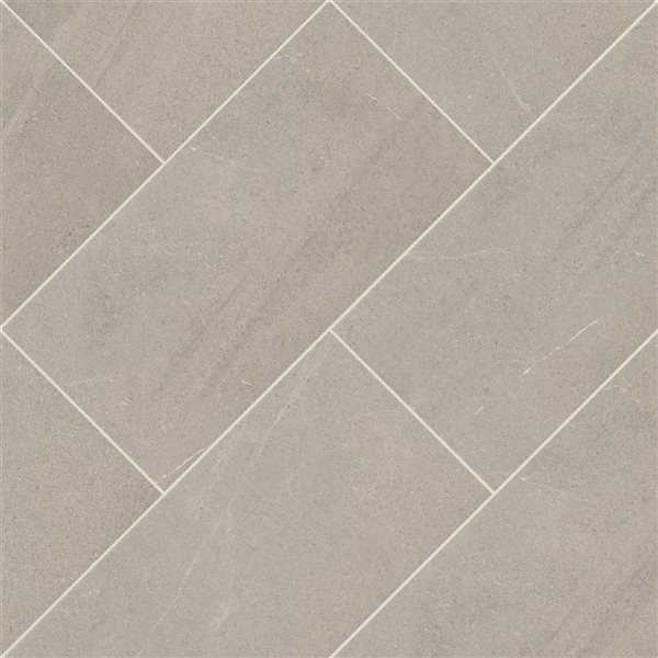 Ackland Gravik 2-Pack 24 x 48-in Grey Matte Porcelain Stone Floor and Wall Tile