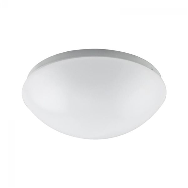 Whitfield Lighting Levi 14-in dia White Flush-Mount Ceiling Light w/ Frosted Glass Shade - 25-W