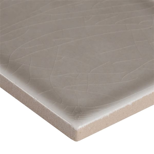 Ackland Dovestone 15-Pack 4 x 12-in Grey Glossy Handcrafted Glazed Subway Ceramic Wall Tile