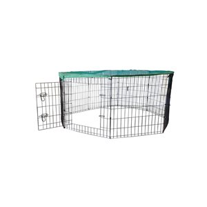 Cool Runners 24 H X 24-in W x 8 sections Wire Dog Pet Exercise Pen w/ Removable Cover
