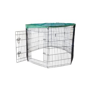 Cool Runners 36 H X 24-in W x 8 sections Wire Dog Pet Exercise Pen w/ Removable Cover