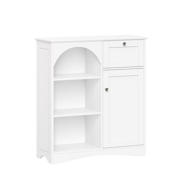 RiverRidge Home Bristol Linen and Laundry Storage Cabinet w/ 1 Drawer and Adjustable Shelves - White