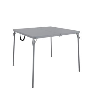 Cosco XL 38.5 x 38.5-in Grey Fold-in-Half Indoor/Outdoor Wheelchair Accessible Card Table w/ Handle
