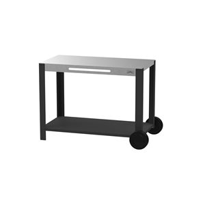 Table-chariot d'extérieur TG 110 LE MARQUIER en acier inoxydable, chromée
