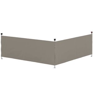 Ensemble de 2 demi-murs Outsunny gris pour auvent de 10 x 10 pi ou 10 x 20 pi