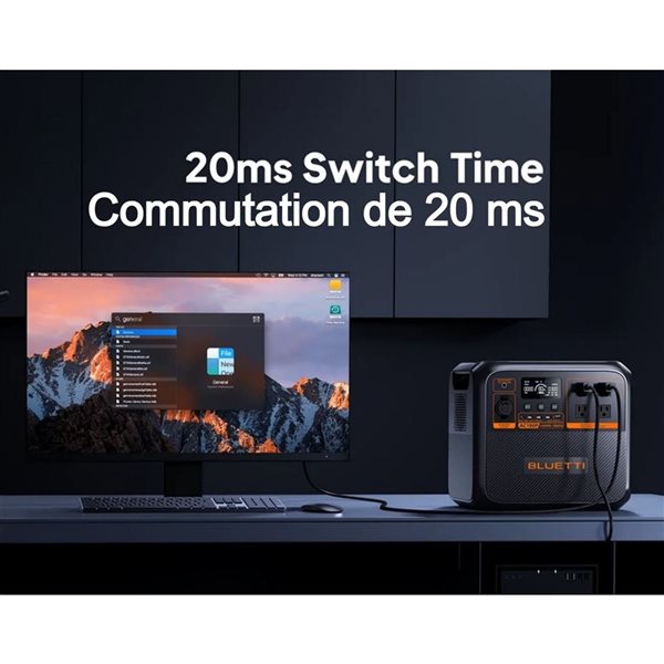 Centrale électrique portative AC180P BLUETTI série Premium, panneau solaire SP200L et batterie 1440 Wh LiFePO4