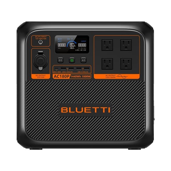 Centrale électrique portative AC180P BLUETTI série Premium, panneau solaire SP200L et batterie 1440 Wh LiFePO4