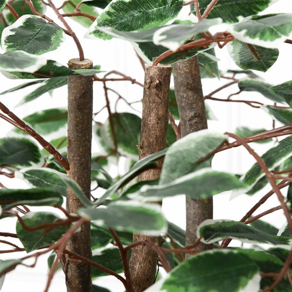 Outsunny 5.3-ft H Green Ficus Artificial Tree for Indoor/Outdoor Home Decor