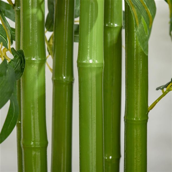HOMCOM 5.3-ft H Green Artificial Bamboo Tree for Indoor Home Decor