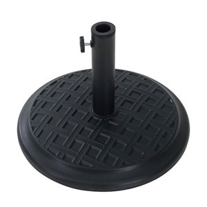 Sunjoy 17.8-in dia Black Steel Cement Filled Universal Patio Umbrella Base - 33-lb