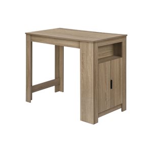 Table de cuisine rectangle moderne à hauteur de comptoir Monarch Specialties 48 po l. en stratifié taupe avec rangement