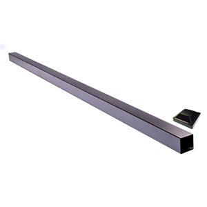 Slipfence 3-in x 3-in x 6-ft Aluminum Fence Post w/ Cap