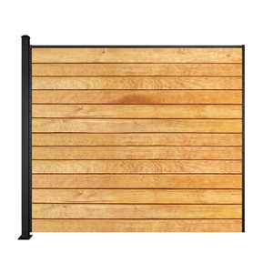 Slipfence Horizontal Wood Panel Kit 6-ft High Surface Mount Post