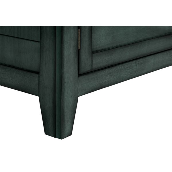 Monarch Specialties 25-in H Antique Blue Veneer Transitional Side Table w/ Drawer and Door