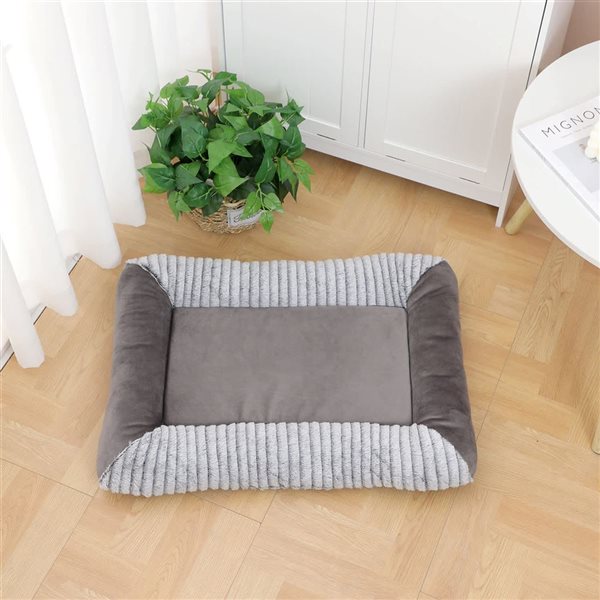 Marina Decoration Rectangular Orthopedic 28-in Bed for Small/Medium Dog or Cat w/ Anti-Slip Bottom