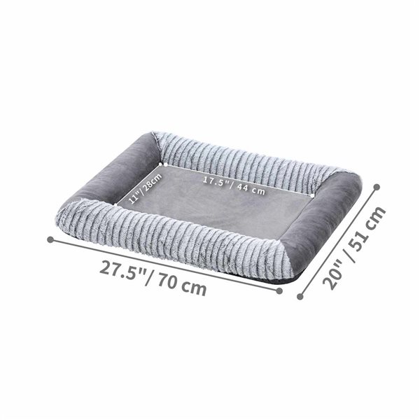 Marina Decoration Rectangular Orthopedic 28-in Bed for Small/Medium Dog or Cat w/ Anti-Slip Bottom