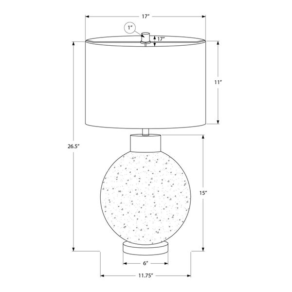 Monarch Specialties 27-in Beige Resin Contemporary Table Lamp with Ivory / Cream Shade