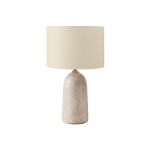 Monarch Specialties 27-in Beige Ceramic Contemporary Table Lamp with Beige Shade