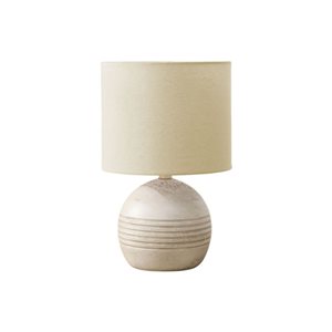 Monarch Specialties 15-in Ivory Resin Table Lamp with Beige Shade