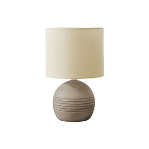 Monarch Specialties 15-in Beige Resin Contemporary Table Lamp with Beige Shade