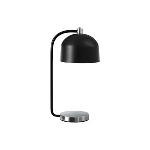 Lampe de table contemporaine Monarch Specialties 18 po en métal noir et argenté