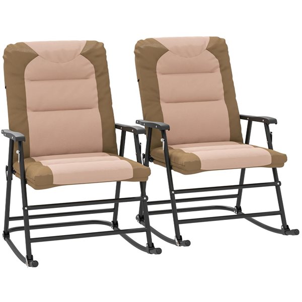 Light Brown Rocking Chair Outsunny Light Brown Rocking Chair Set 84B-208V00LR | RONA