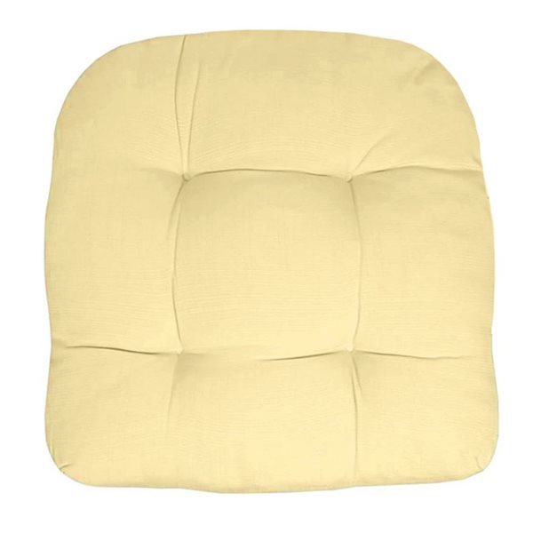 Marina Decoration Premium Outdoor/Indoor Seat Cushions w/ Printed Design - Yellow - 4/Pk