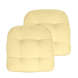 Marina Decoration Premium Outdoor/Indoor Seat Cushions w/ Printed Design - Yellow - 2/Pk