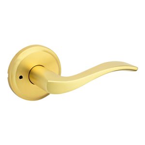 Levier de porte privé Sedone de Weiser, laiton brossé