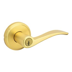 Weiser Sedona Keyed Door Lever - Satin Brass