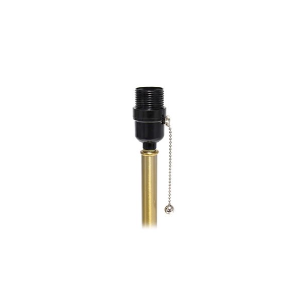 Simple Designs Brushed Gold Metal Table Lamp w/ Black Fabric Shade