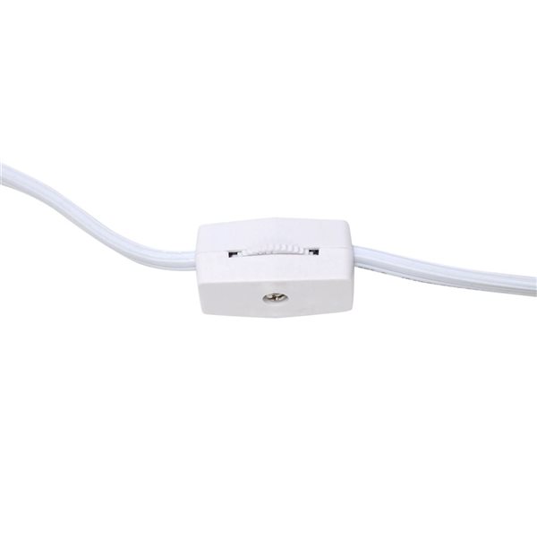 Simple Designs 20-in Grey Ceramic Knitted Texture Bedside Table/Desk Lamp w/ White Fabric Shade