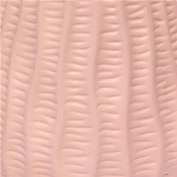 Simple Designs 11-in Pink Ceramic Textured Pastel Accent Bedside Table/Desk Lamp w/ Pink Shade