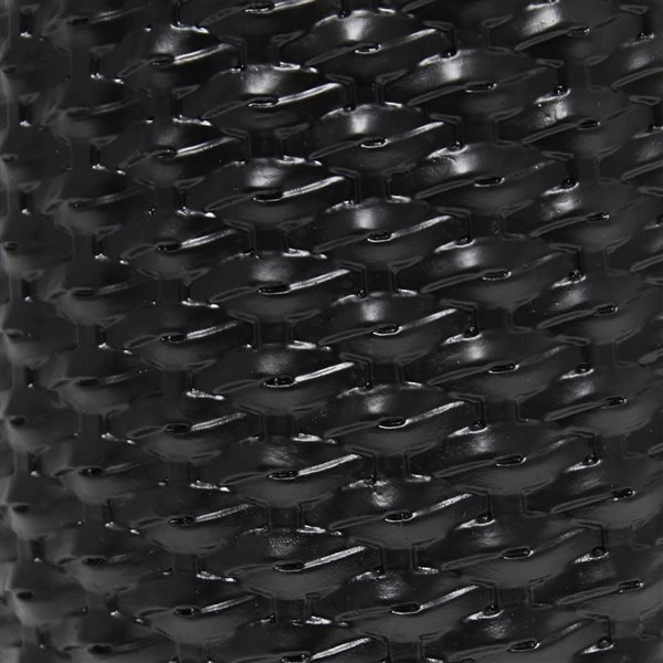 Simple Designs 20-in Black Ceramic Knitted Texture Bedside Table/Desk Lamp w/ White Shade