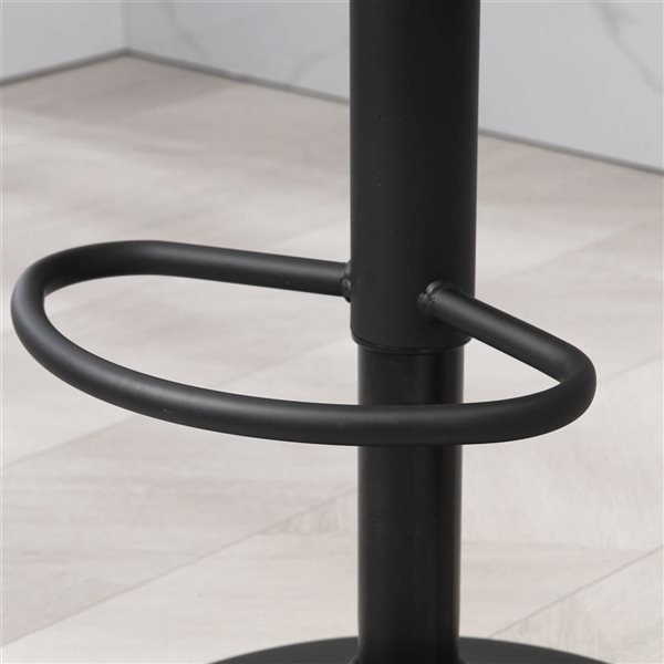 HOMCOM Set of 2 Black Swivel Adjustable Counter Height Bar Stools