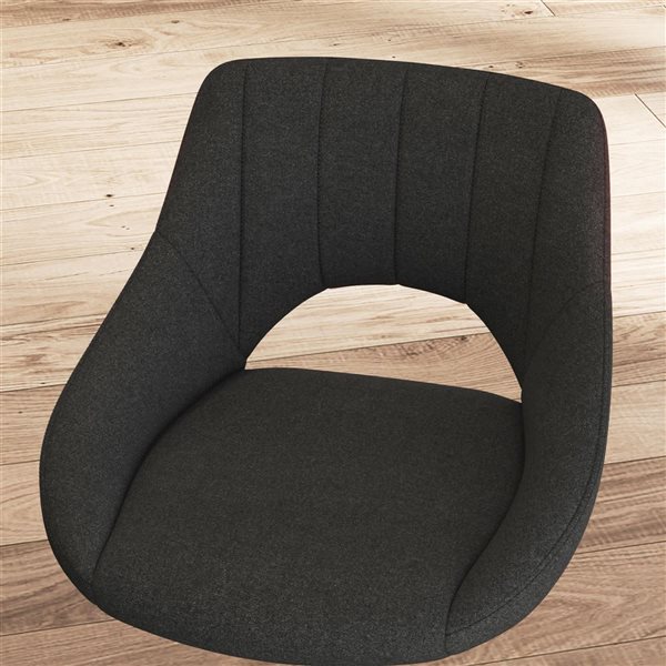 HOMCOM Set of 2 Black Swivel Adjustable Counter Height Bar Stools