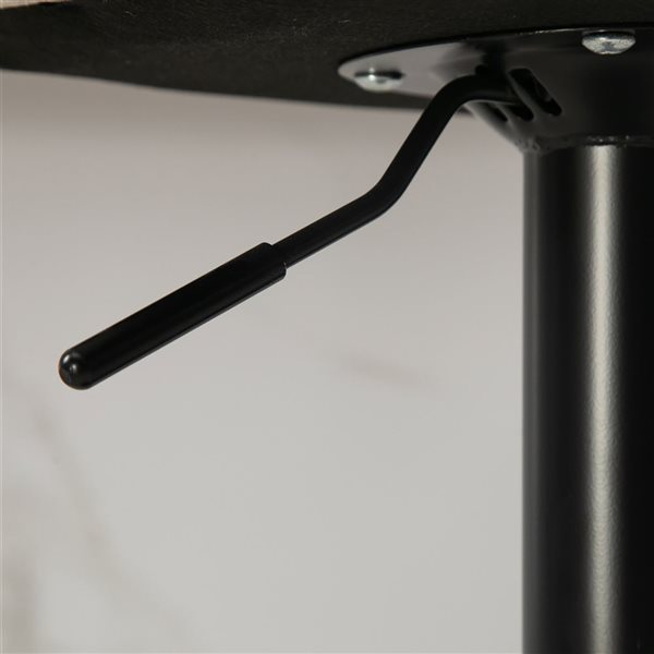 HOMCOM Set of 2 Cream White Leathaire Swivel Adjustable Bar Stools with Back