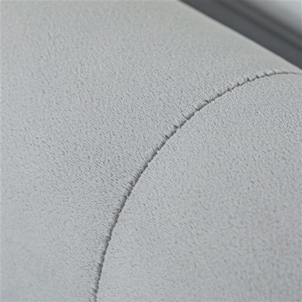 HOMCOM Light Grey Full Bed Frame with 2 Drawers and Upholstered Headboard