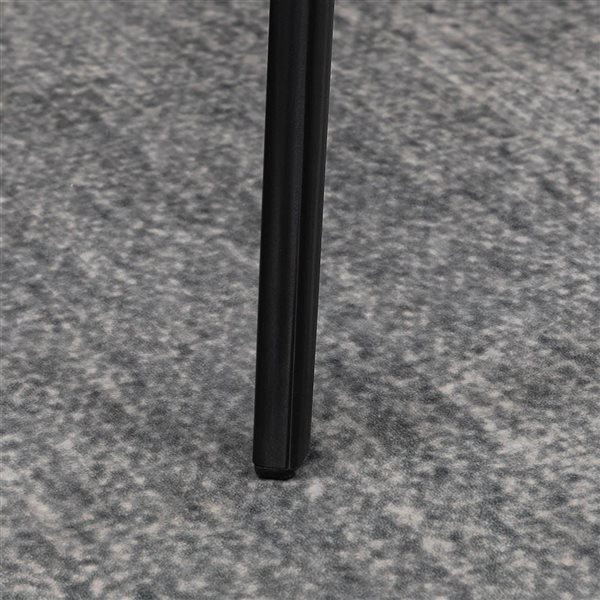 HOMCOM Set of 2 Grey Microfiber Cloth Bar Height Bar Stools