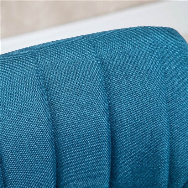 HOMCOM Set of 2 Blue Swivel Adjustable Counter Height Bar Stools