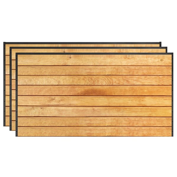 Slipfence Black Powder-Coated Horizontal Channel Kits for 4-ft High Fence - 6/Pk