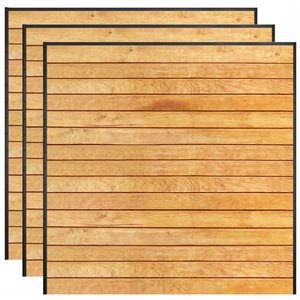 Slipfence Black Powder-Coated Horizontal Channel Kits for 7-ft High Fence - 6/Pk