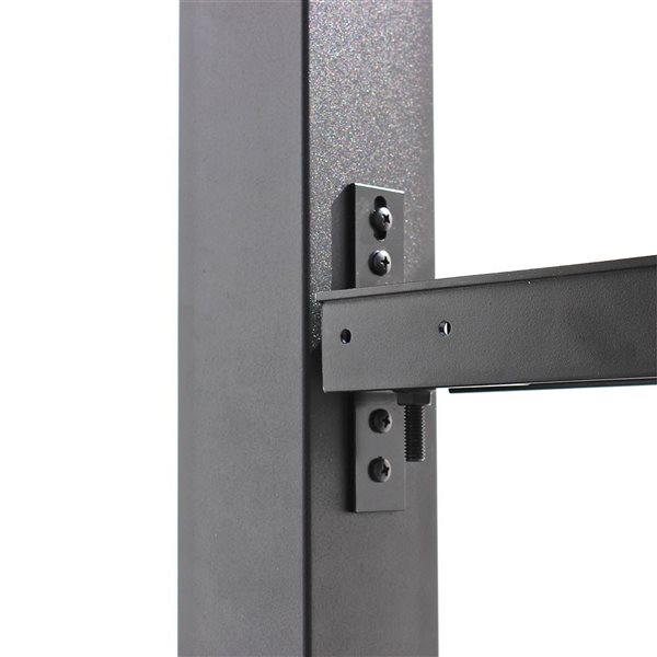 Slipfence 3-in x 3-in x 12-ft Black Powder-Coated Aluminum Fence Post with Cap - 4/Pk