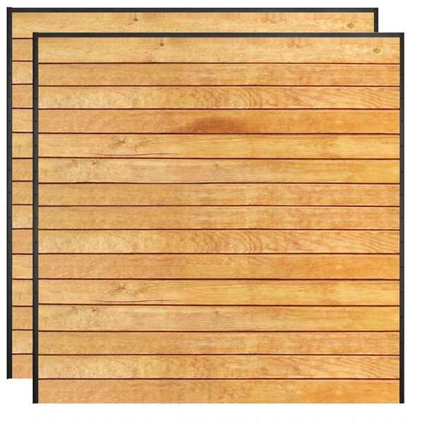 Slipfence Black Powder-Coated Horizontal Channel Kits for 7-ft High Fence - 4/Pk