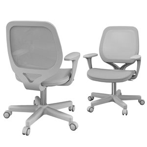 Vinsetto Grey Mesh Fabric Small Office Chair with Security Castors
