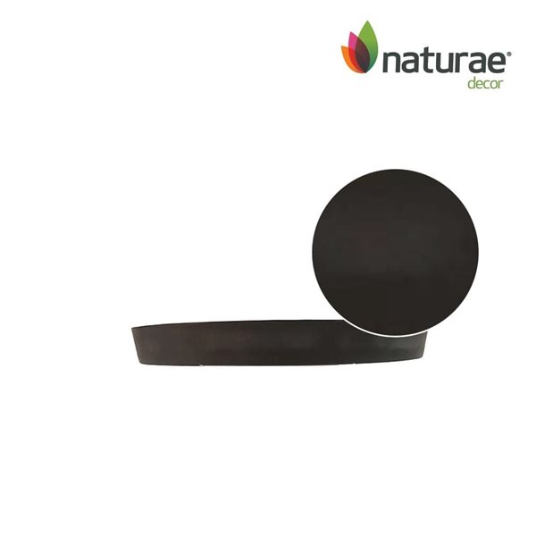 Naturae Decor Small Plastic Planter Saucer 10 x 1-in - Grey - 2/Pk