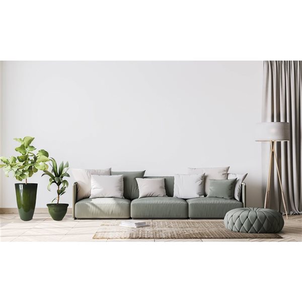 Naturae Decor Small Plastic Planter 10 x 8-in Dark Green - 2/Pk